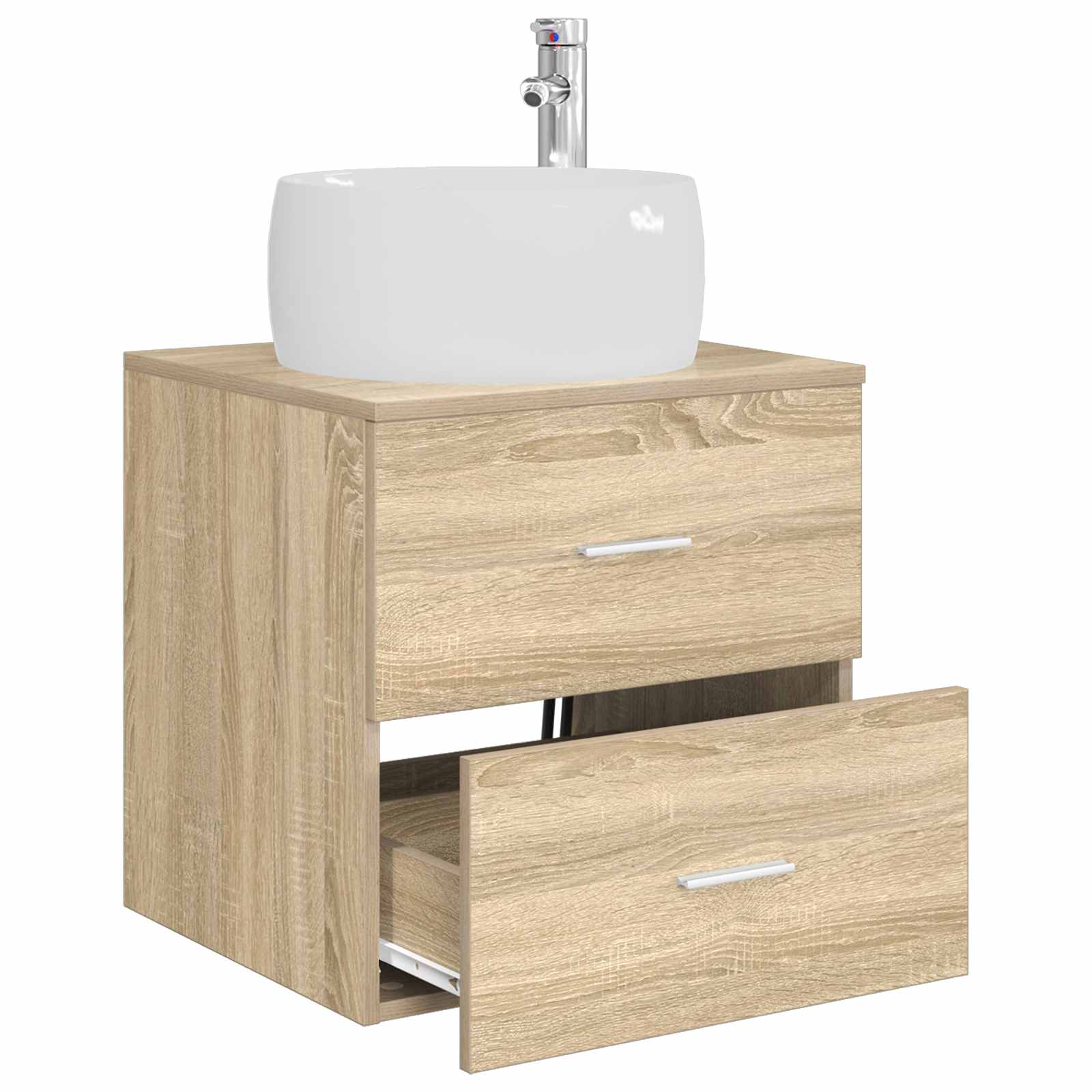 Wandmontierte Waschtisch Sonoma-Eiche 49,5 x 44,5 x 66 cm