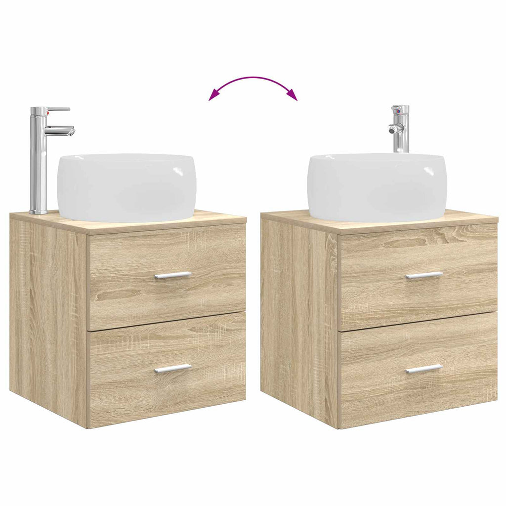 Wandmontierte Waschtisch Sonoma-Eiche 49,5 x 44,5 x 66 cm
