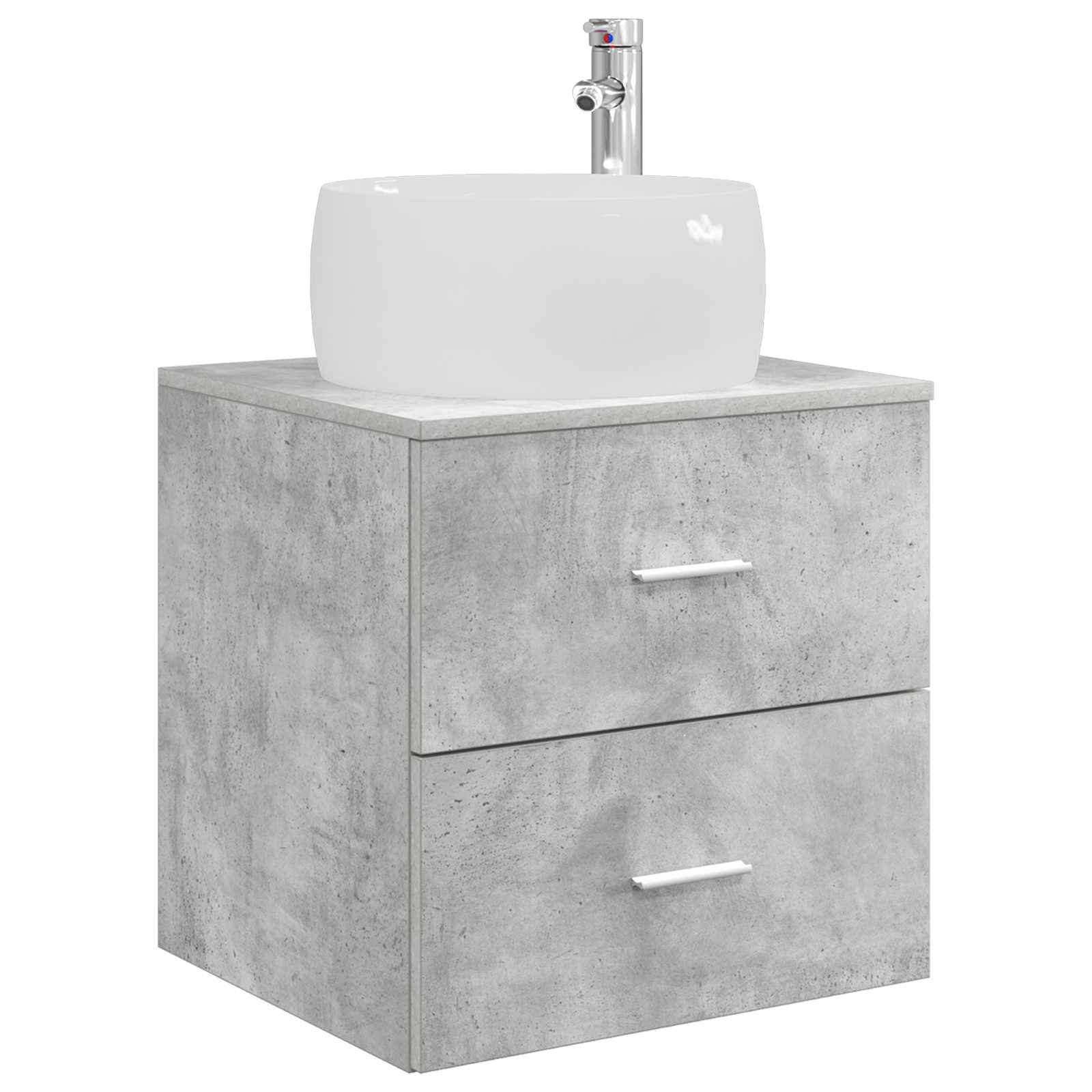 Wandmontierte Waschtisch Betongrau 49,5 x 44,5 x 66 cm