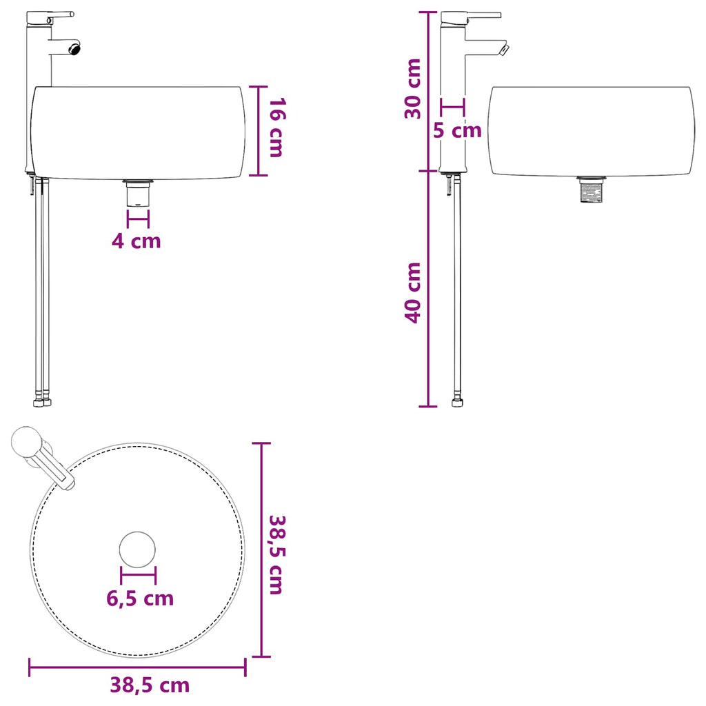 Wandmontierte Waschtisch Betongrau 49,5 x 44,5 x 66 cm
