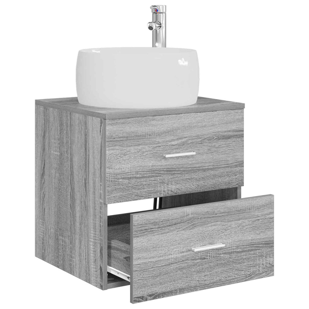 Wandmontierte Waschtisch Grau Sonoma 49,5 x 44,5 x 66 cm