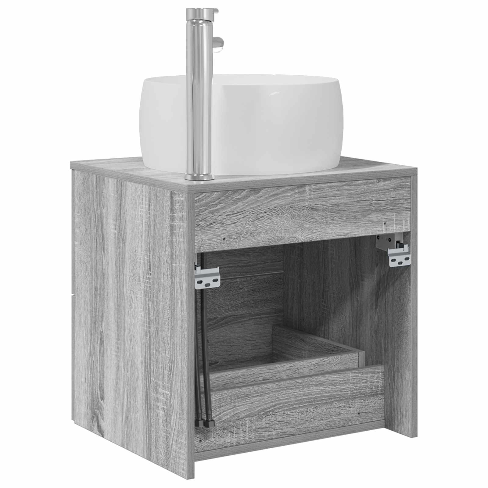 Wandmontierte Waschtisch Grau Sonoma 49,5 x 44,5 x 66 cm
