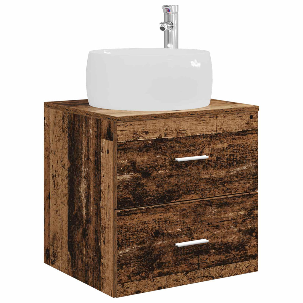 Wandmontierte Waschtisch Altholz 49,5 x 44,5 x 66 cm