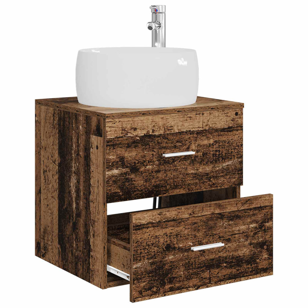 Wandmontierte Waschtisch Altholz 49,5 x 44,5 x 66 cm