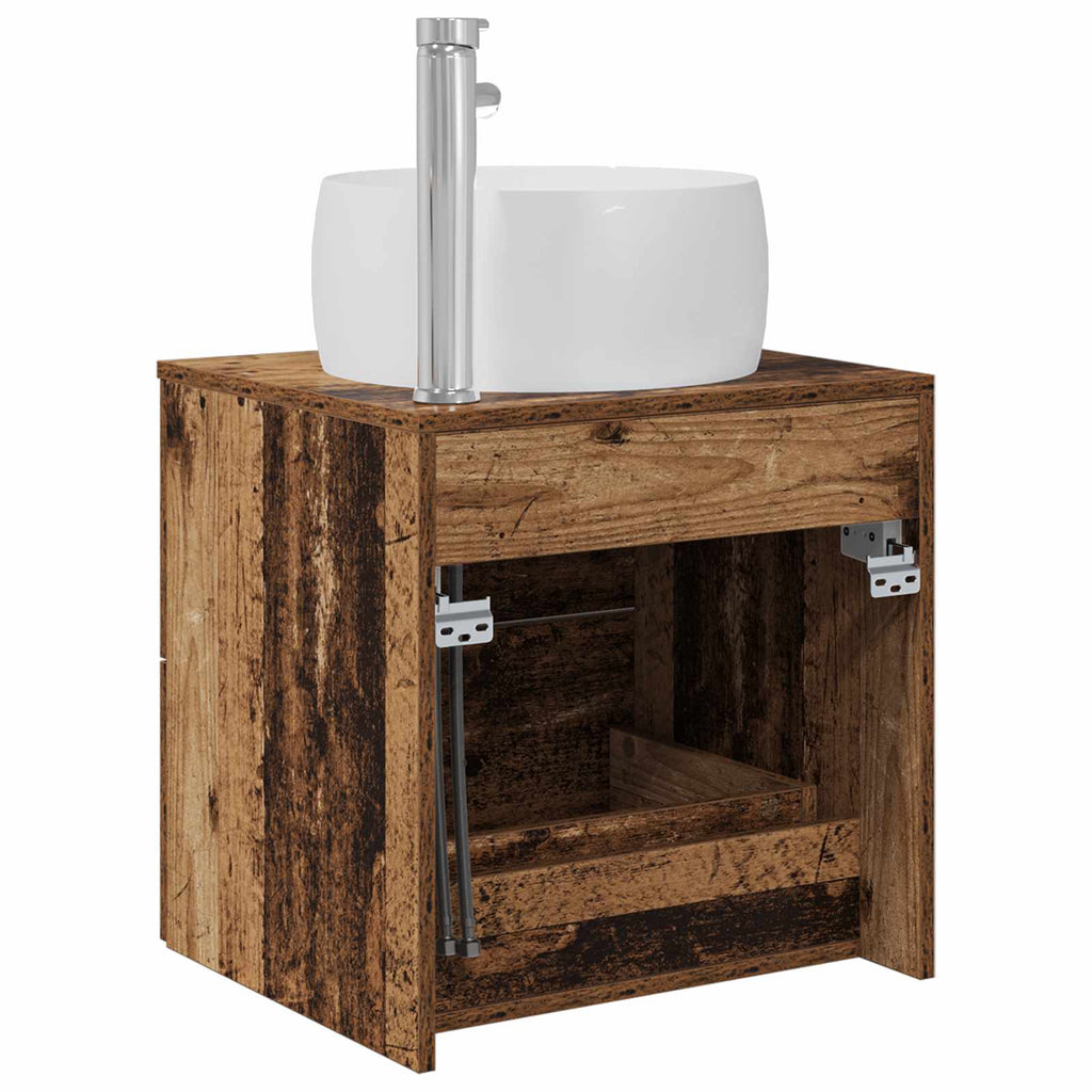 Wandmontierte Waschtisch Altholz 49,5 x 44,5 x 66 cm