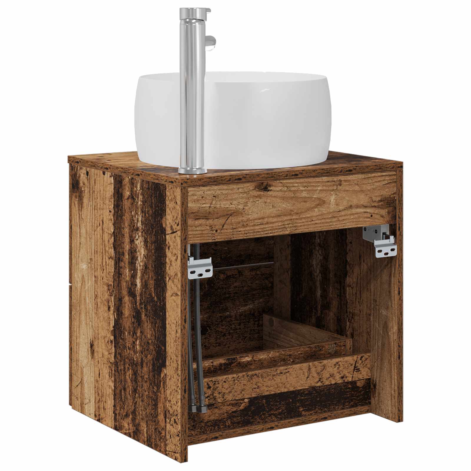 Wandmontierte Waschtisch Altholz 49,5 x 44,5 x 66 cm