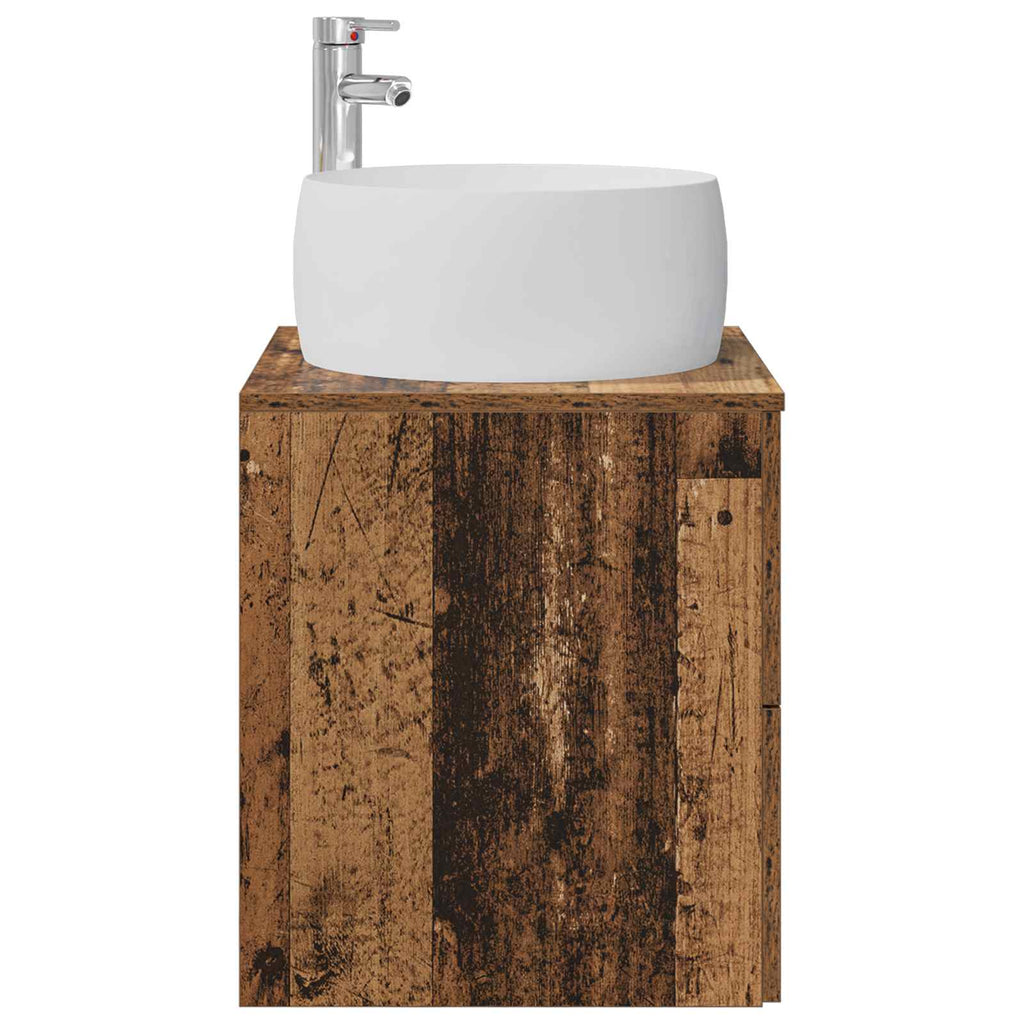 Wandmontierte Waschtisch Altholz 49,5 x 44,5 x 66 cm
