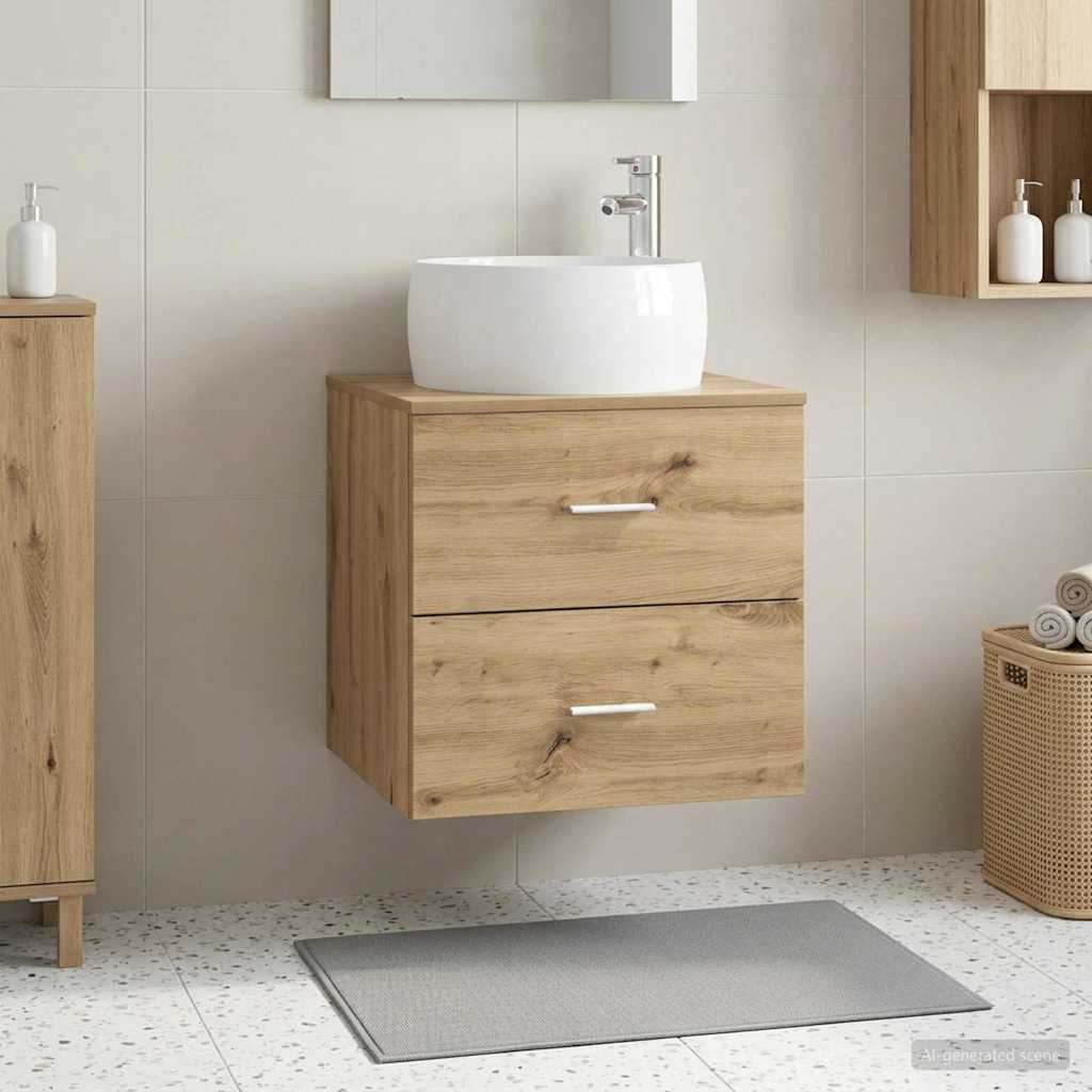 Wandmontierte Waschtisch Artisan-Eiche 49,5 x 44,5 x 66 cm
