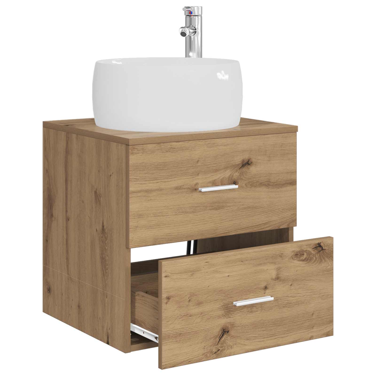 Wandmontierte Waschtisch Artisan-Eiche 49,5 x 44,5 x 66 cm