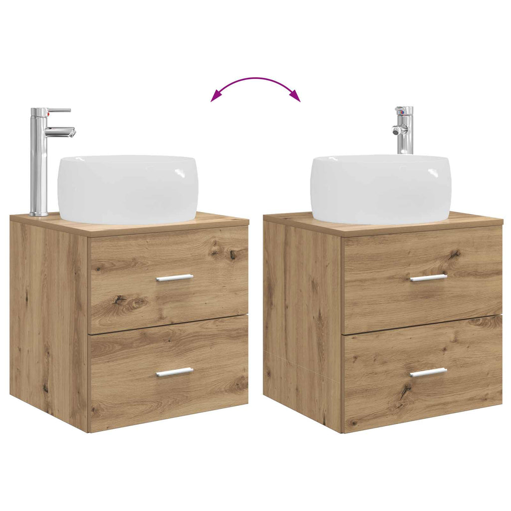 Wandmontierte Waschtisch Artisan-Eiche 49,5 x 44,5 x 66 cm