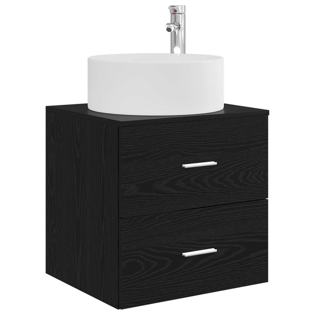 Wandmontierte Waschtisch Schwarze Eiche 49,5 x 44,5 x 65,5 cm