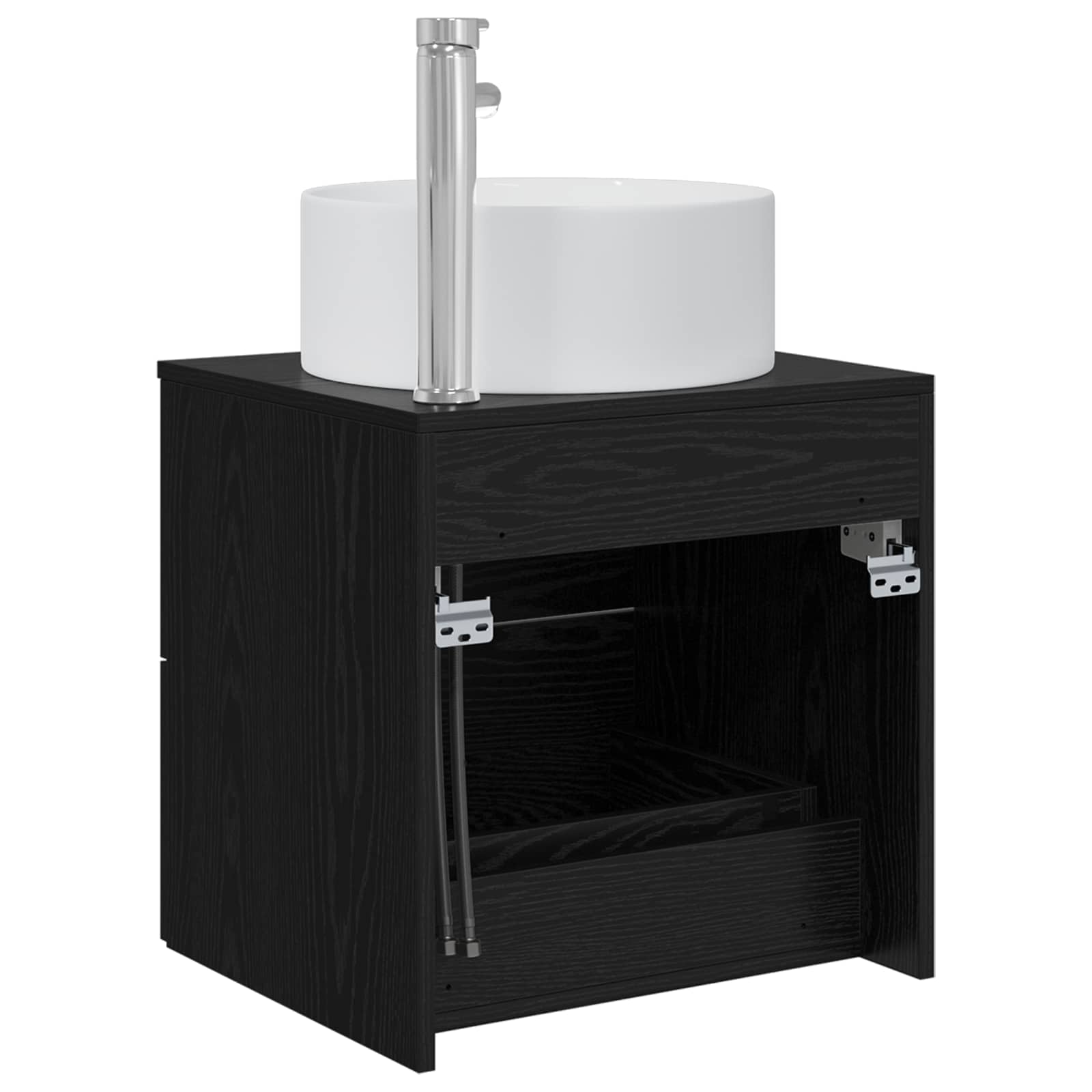 Wandmontierte Waschtisch Schwarze Eiche 49,5 x 44,5 x 65,5 cm