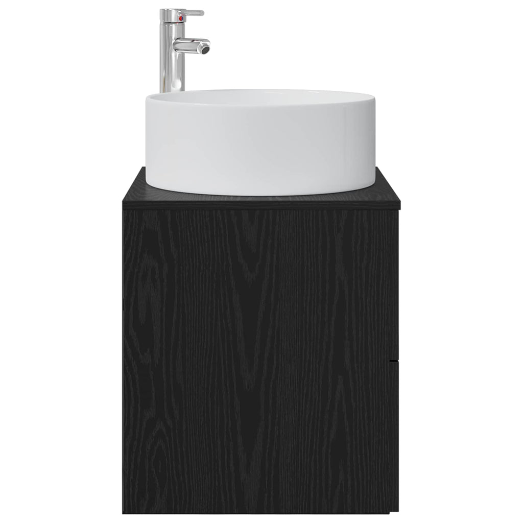 Wandmontierte Waschtisch Schwarze Eiche 49,5 x 44,5 x 65,5 cm