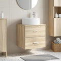 Wandmontierte Waschtisch Sonoma-Eiche 49,5 x 44,5 x 65,5 cm