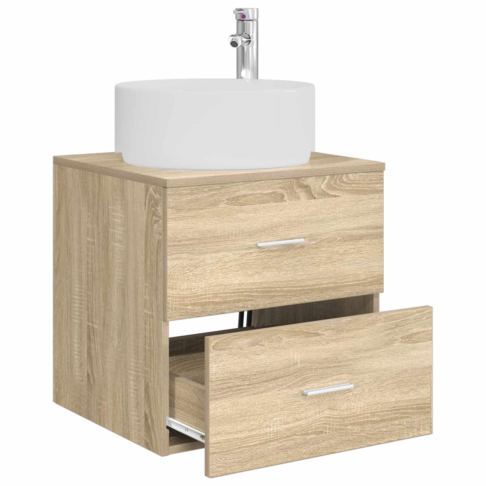 Wandmontierte Waschtisch Sonoma-Eiche 49,5 x 44,5 x 65,5 cm