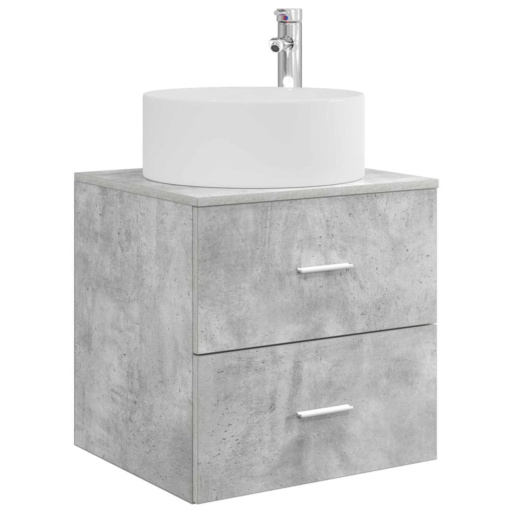 Wandmontierte Waschtisch Betongrau 49,5 x 44,5 x 65,5 cm