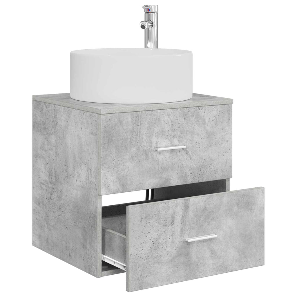 Wandmontierte Waschtisch Betongrau 49,5 x 44,5 x 65,5 cm