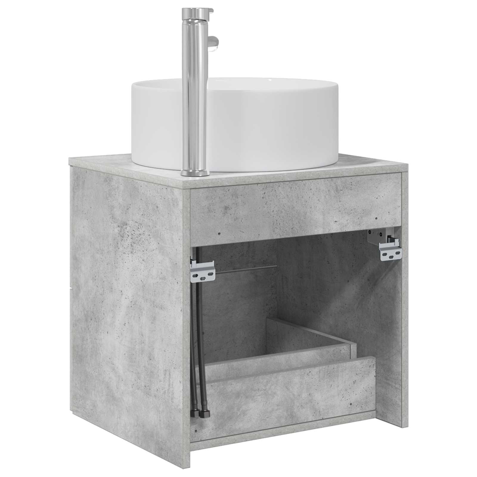 Wandmontierte Waschtisch Betongrau 49,5 x 44,5 x 65,5 cm