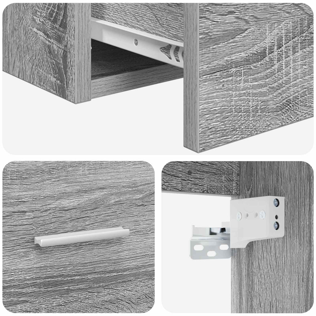 Wandmontierte Waschtisch Grau Sonoma 49,5 x 44,5 x 65,5 cm