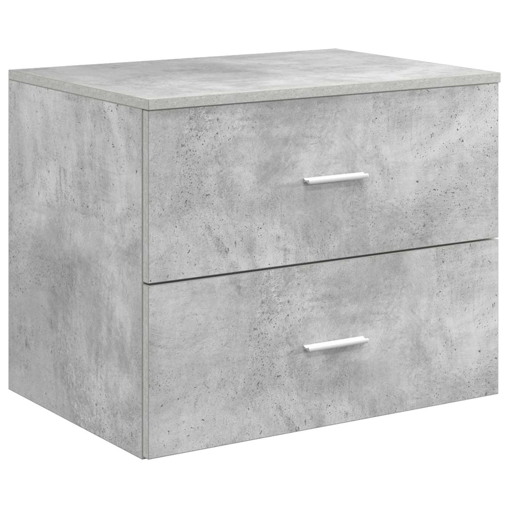 Wandaufbewahrung Badezimmer Betongrau 62,5 x 44,5 x 50 cm