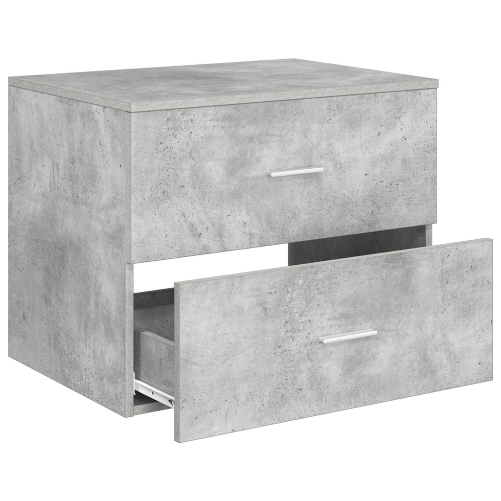 Wandaufbewahrung Badezimmer Betongrau 62,5 x 44,5 x 50 cm