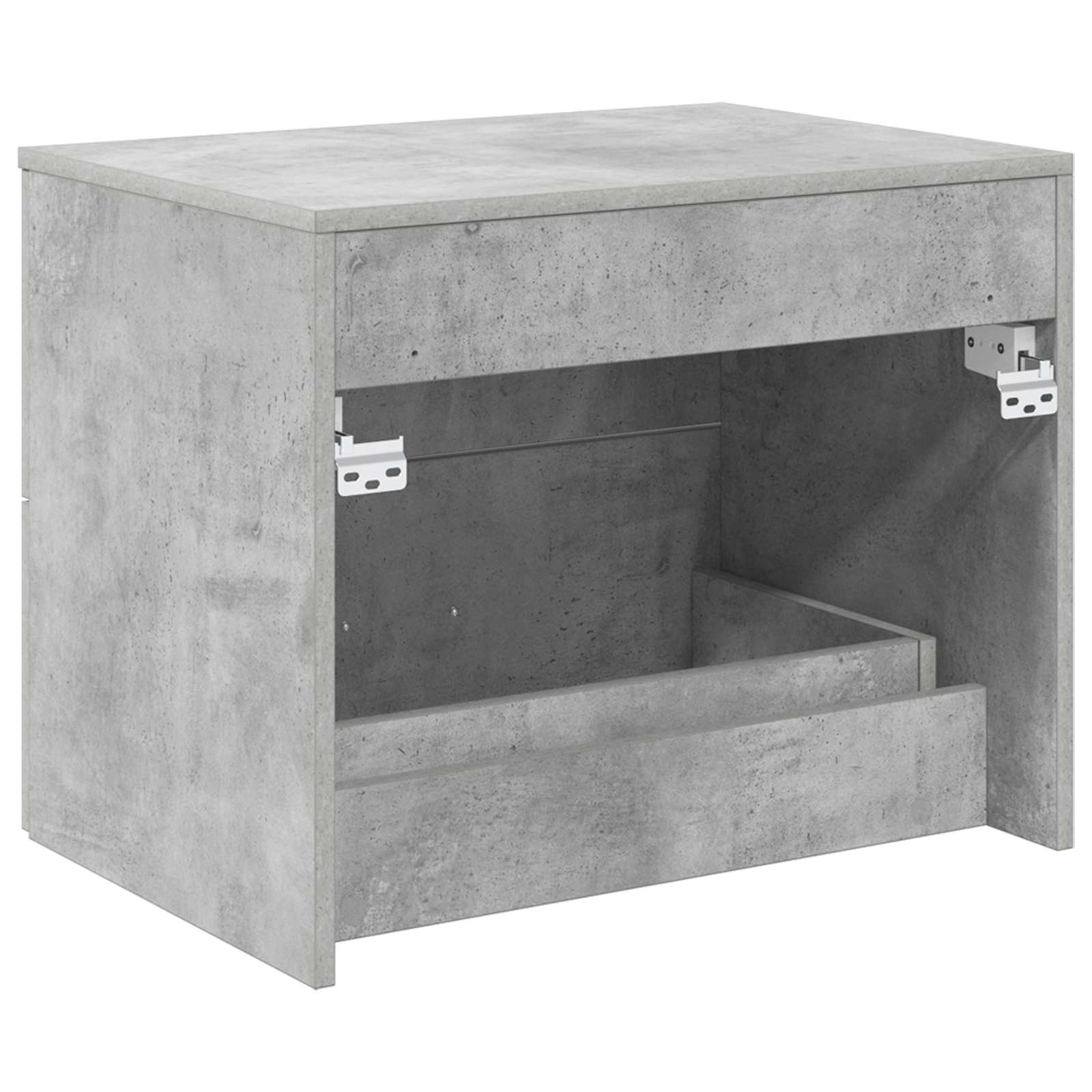Wandaufbewahrung Badezimmer Betongrau 62,5 x 44,5 x 50 cm