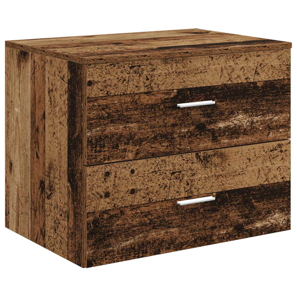 Wandaufbewahrung Badezimmer Altholz 62,5 x 44,5 x 50 cm