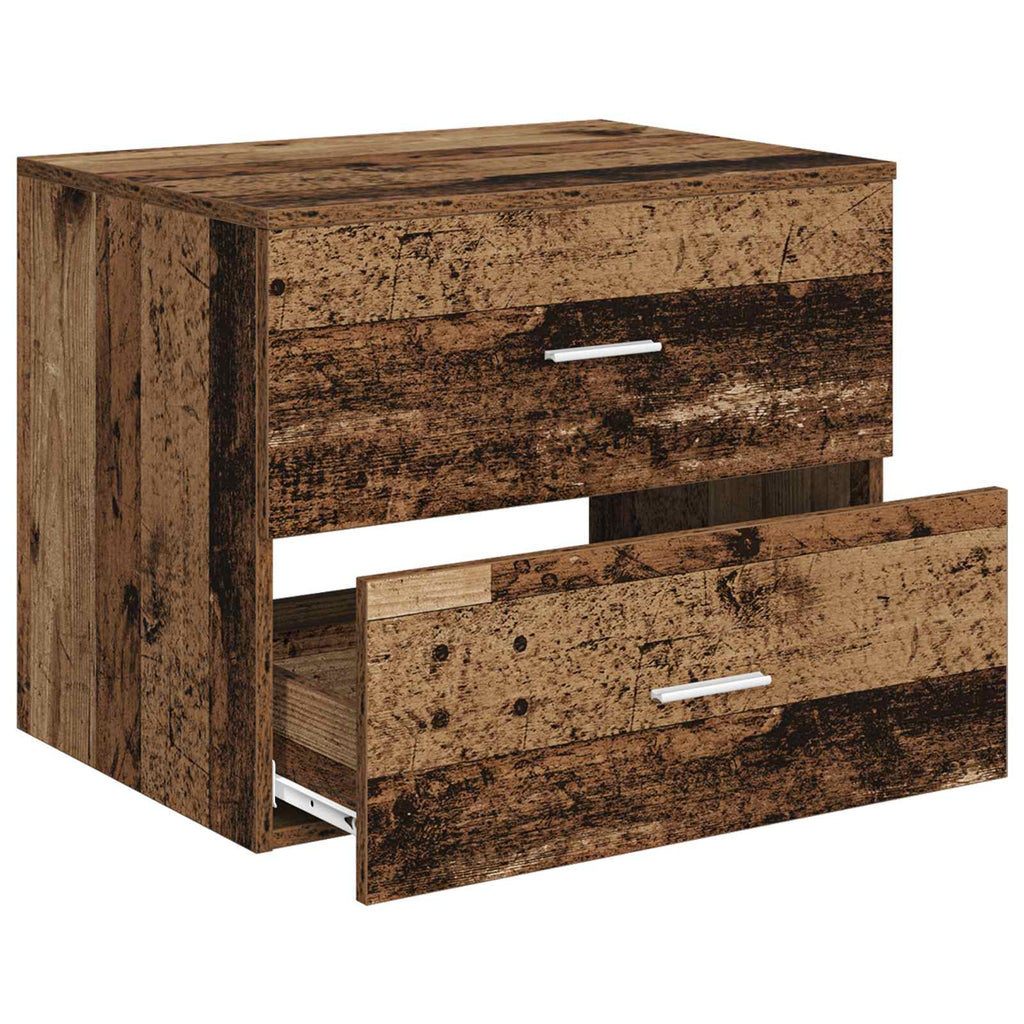 Wandaufbewahrung Badezimmer Altholz 62,5 x 44,5 x 50 cm
