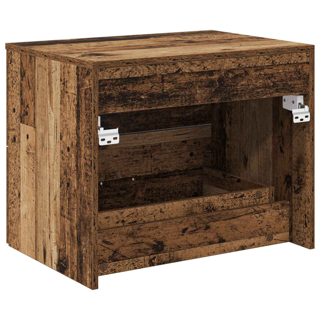 Wandaufbewahrung Badezimmer Altholz 62,5 x 44,5 x 50 cm