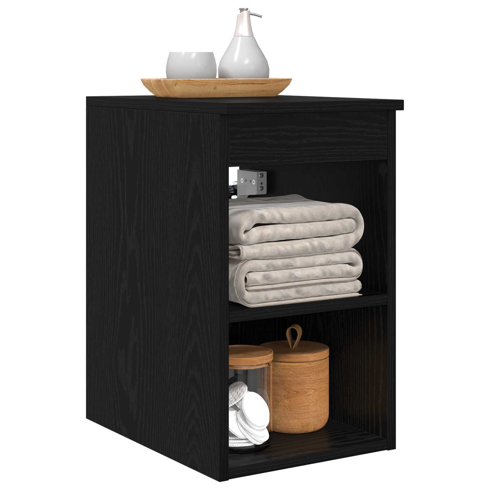 Badezimmerschrank Inzwischen Schwarze Eiche 30 x 35 x 50 cm