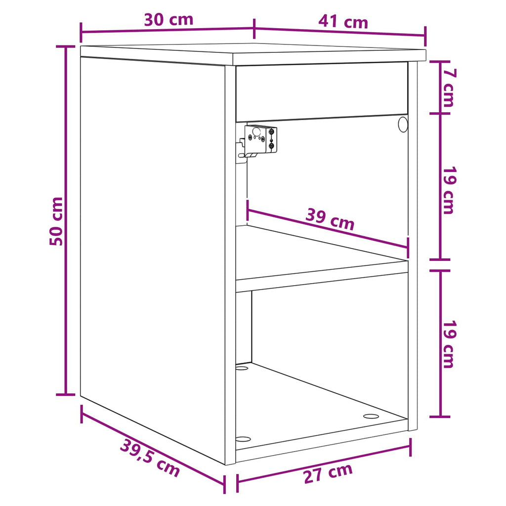 Badezimmerschrank Inzwischen Schwarze Eiche 30 x 41 x 50 cm
