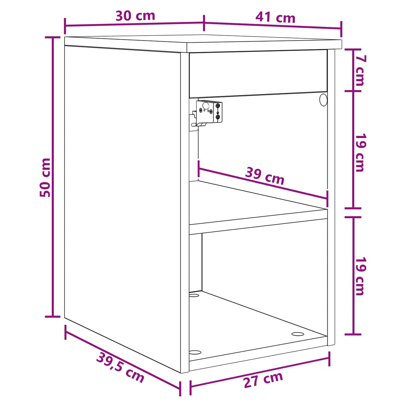Badezimmerschrank Inzwischen Altholz 30 x 41 x 50 cm