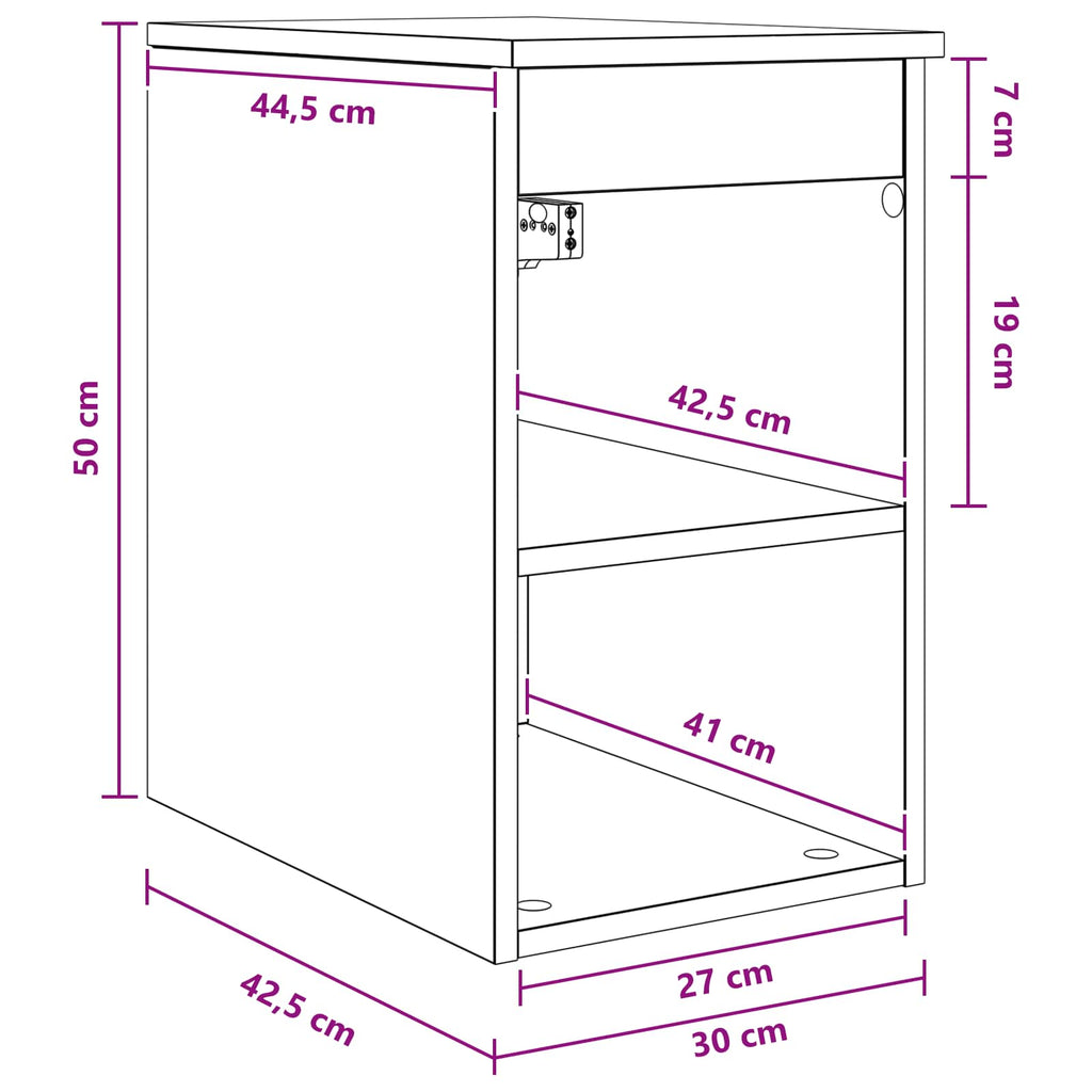 Badezimmerschrank Inzwischen Artisan-Eiche 30 x 44,5 x 50 cm