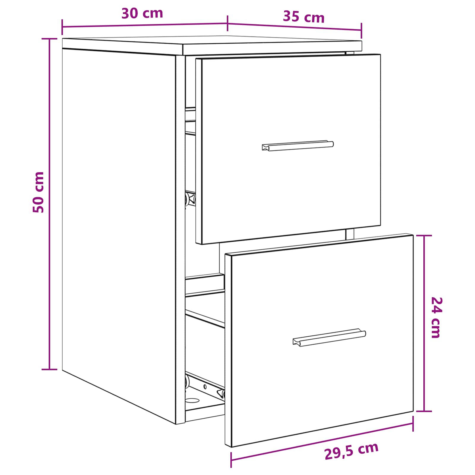 Badezimmerschrank Inzwischen Altholz 30 x 35 x 50 cm