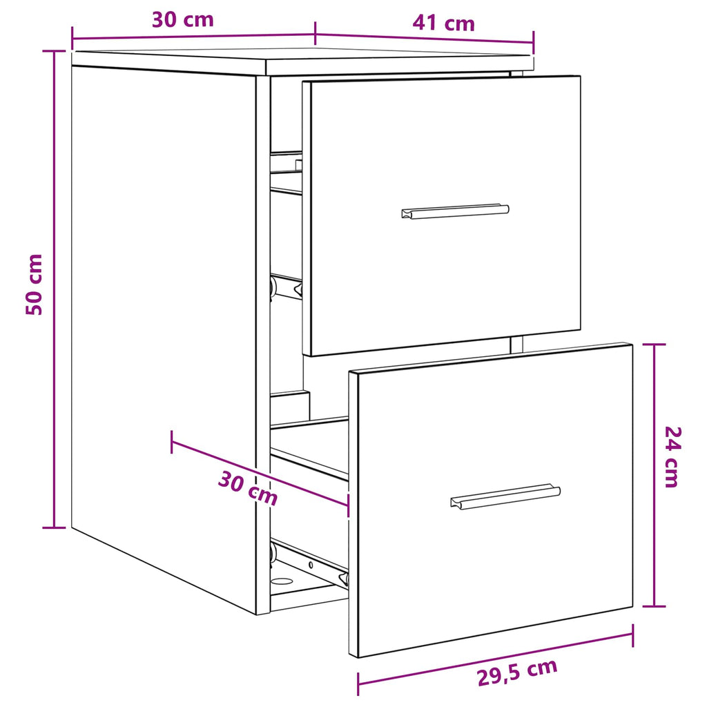 Badezimmerschrank Inzwischen Geräucherte Eiche 30 x 41 x 50 cm
