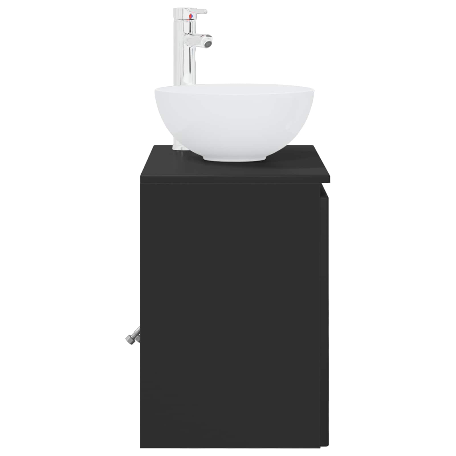 Wandmontierte Waschtisch Schwarz 49,5 x 35 x 63 cm