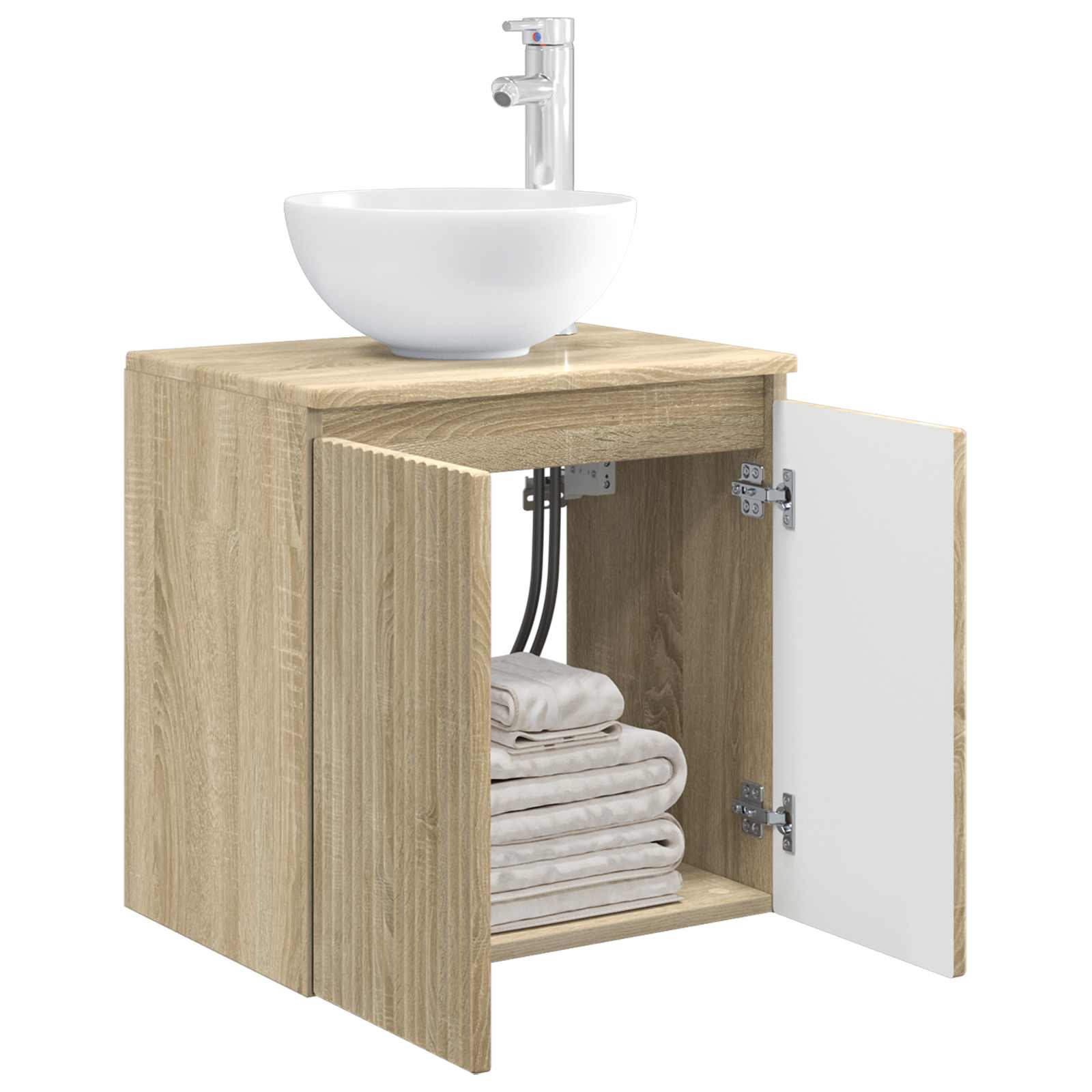 Wandmontierte Waschtisch Sonoma-Eiche 49,5 x 35 x 63 cm