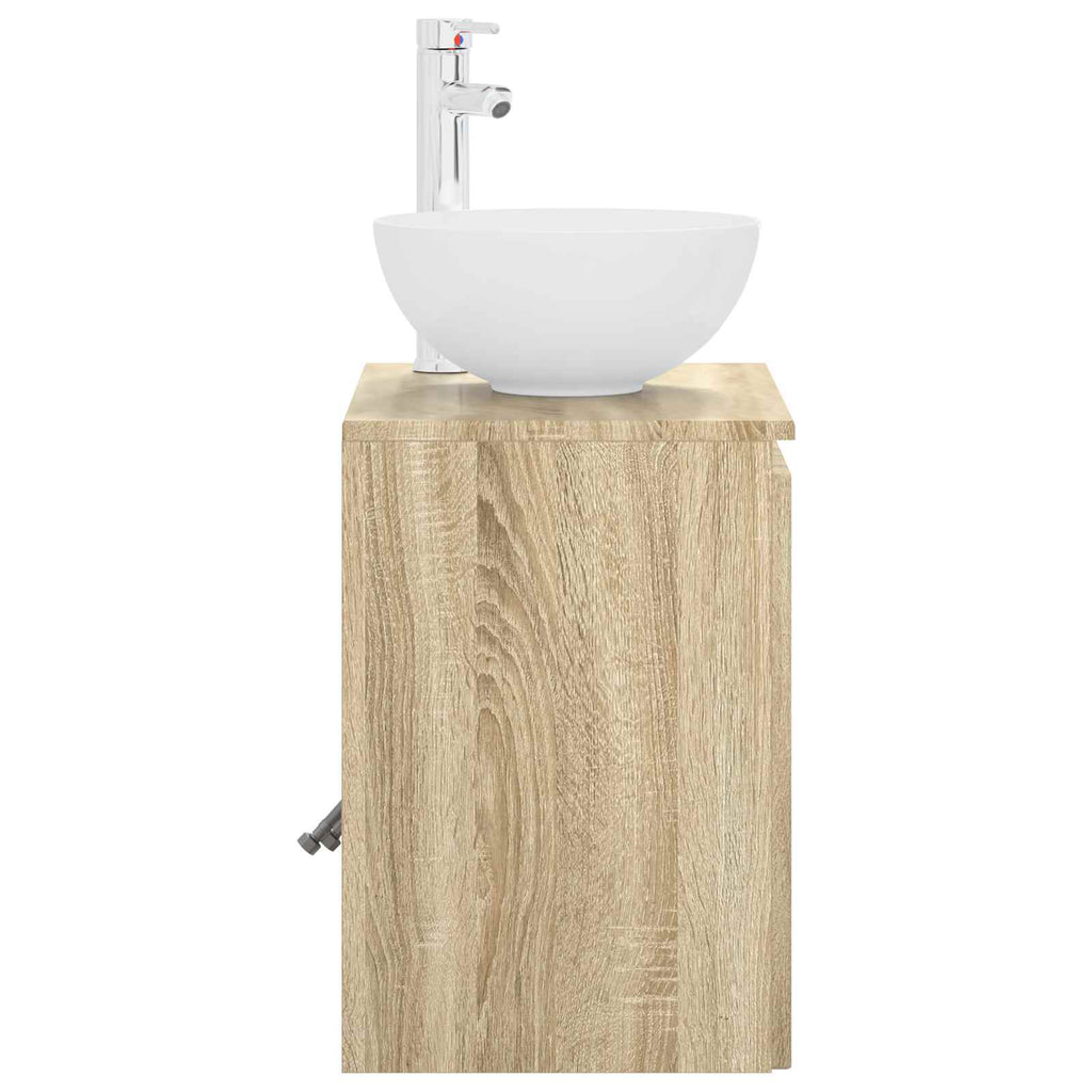 Wandmontierte Waschtisch Sonoma-Eiche 49,5 x 35 x 63 cm