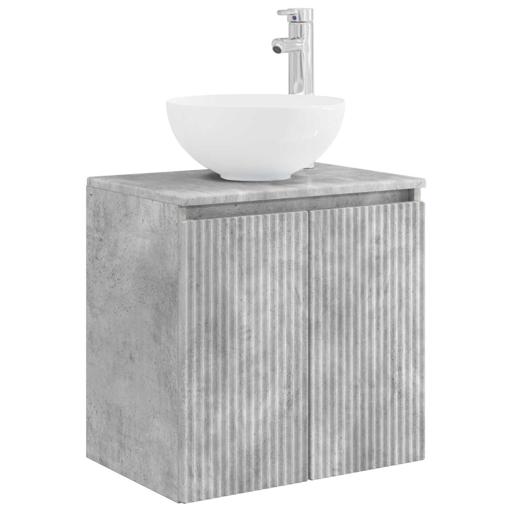 Wandmontierte Waschtisch Betongrau 49,5 x 35 x 63 cm