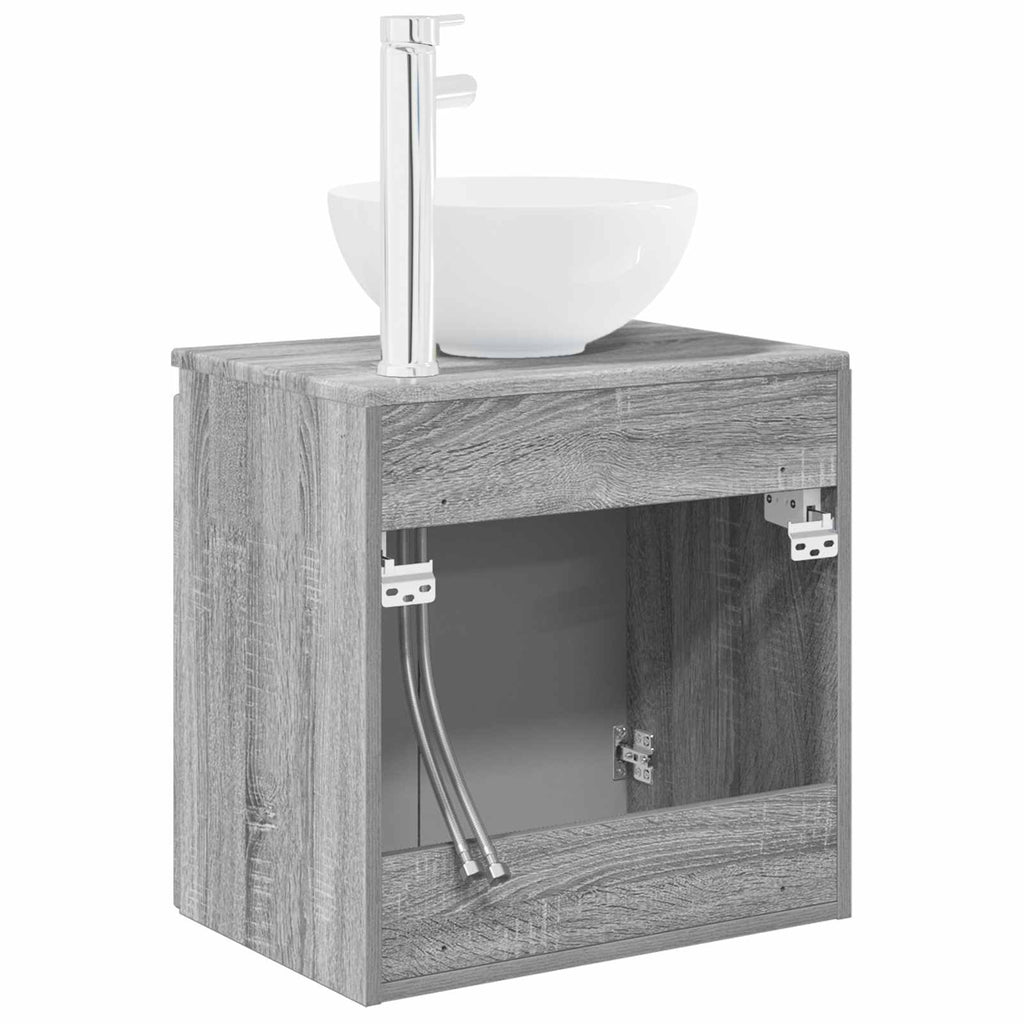 Wandmontierte Waschtisch Grau Sonoma 49,5 x 35 x 63 cm