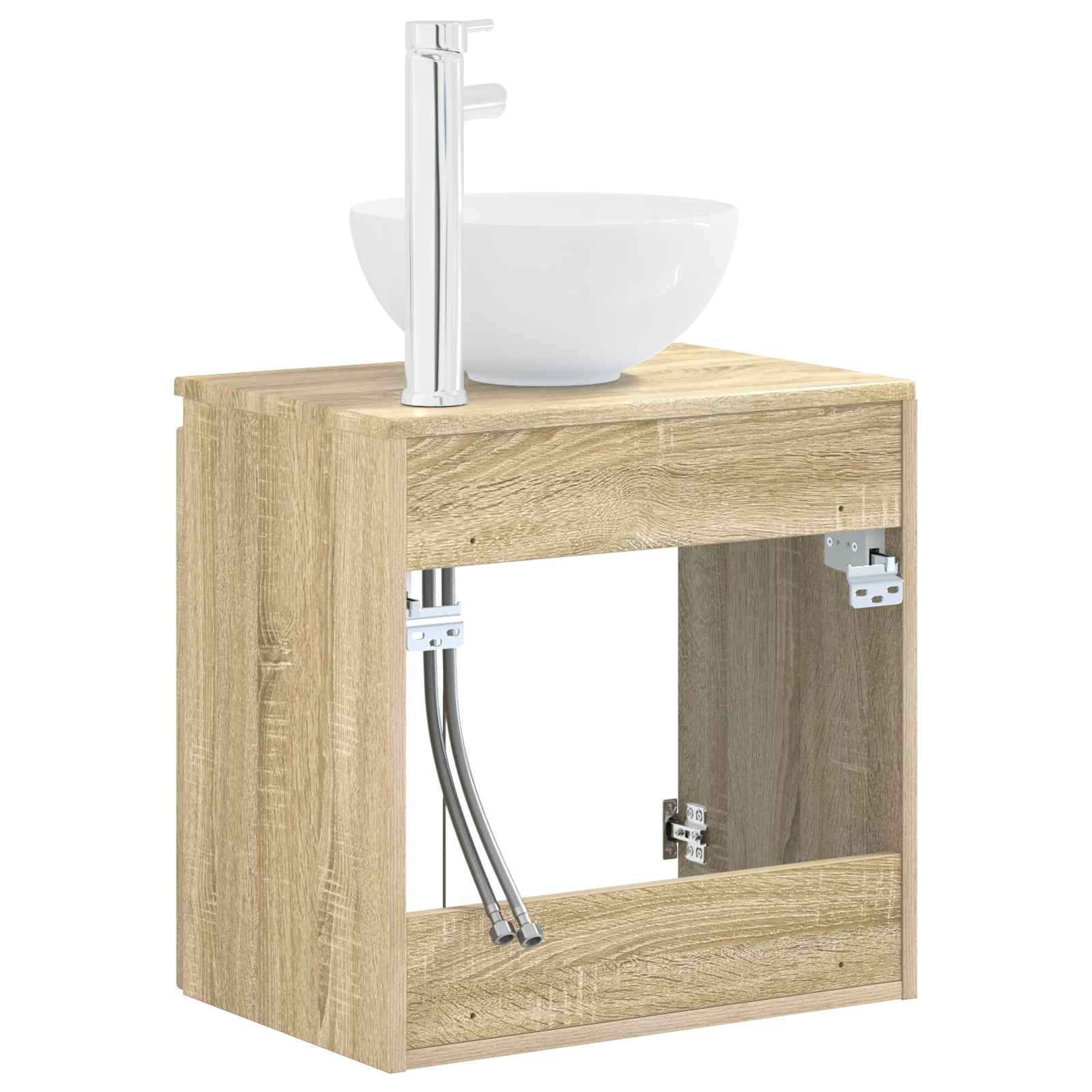 Wandmontierte Waschtisch Sonoma-Eiche 49,5 x 41 x 64,5 cm