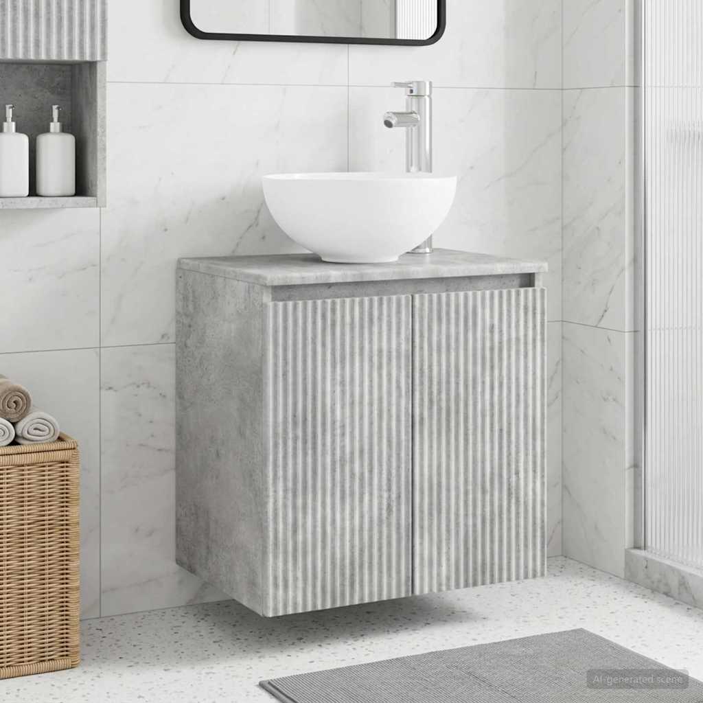 Wandmontierte Waschtisch Betongrau 49,5 x 41 x 64,5 cm