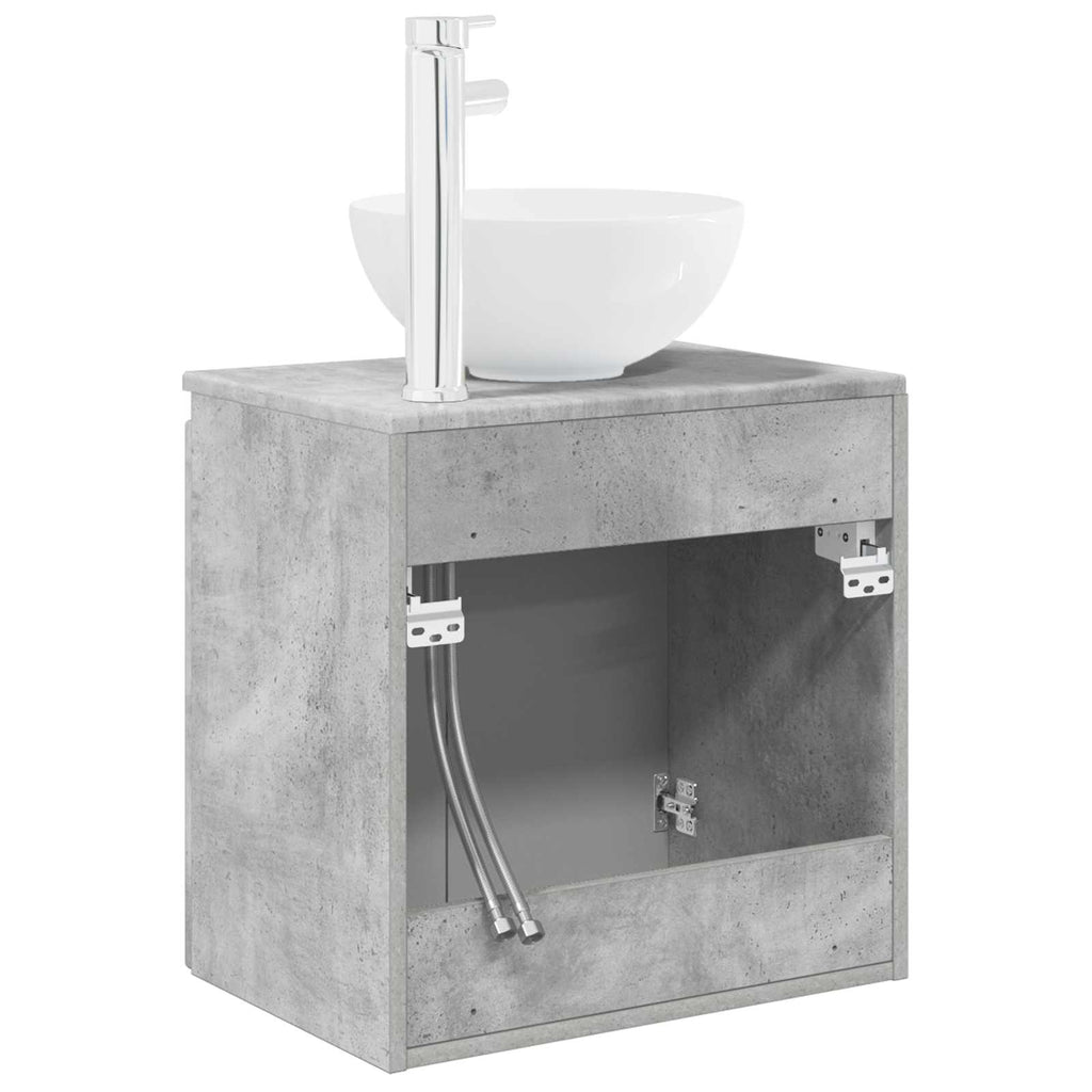 Wandmontierte Waschtisch Betongrau 49,5 x 41 x 64,5 cm