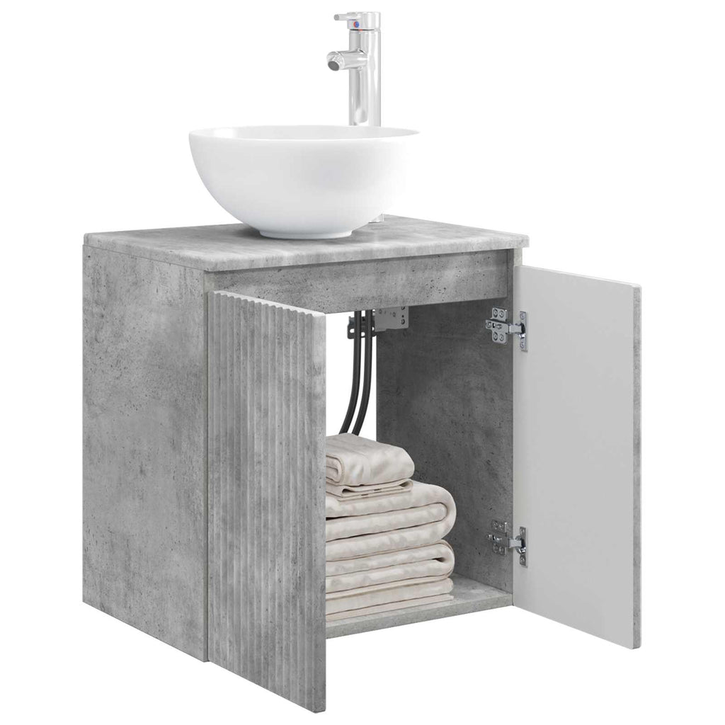 Wandmontierte Waschtisch Betongrau 49,5 x 41 x 64,5 cm