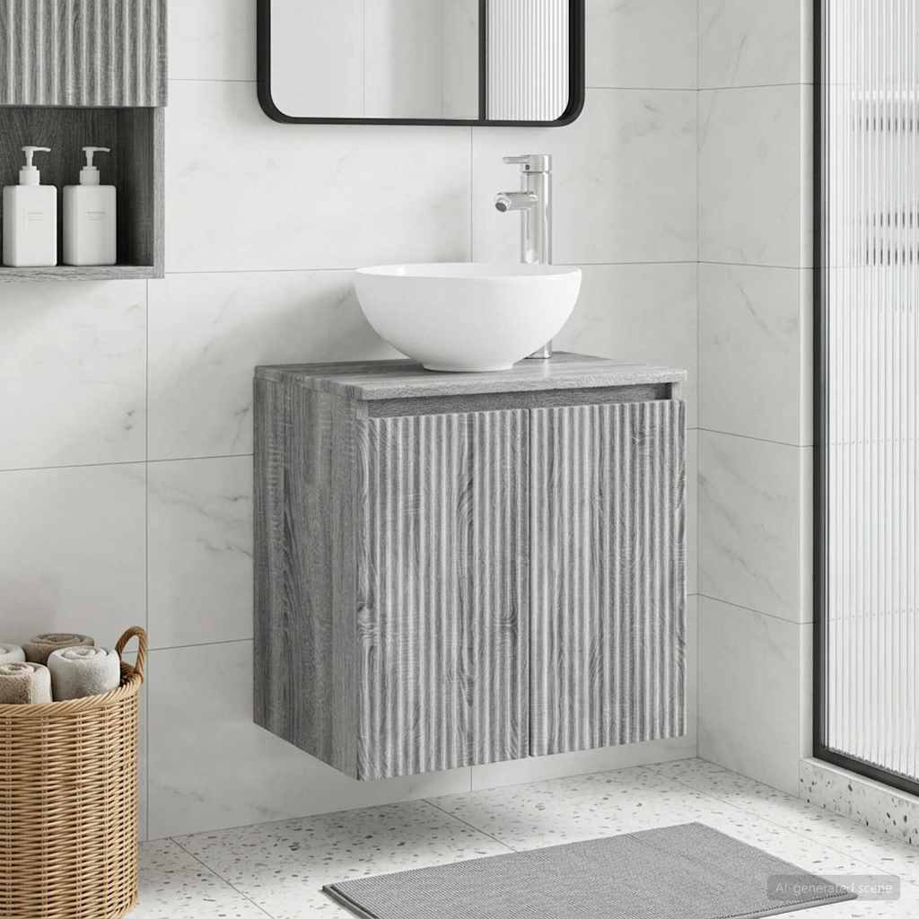 Wandmontierte Waschtisch Grau Sonoma 49,5 x 41 x 64,5 cm
