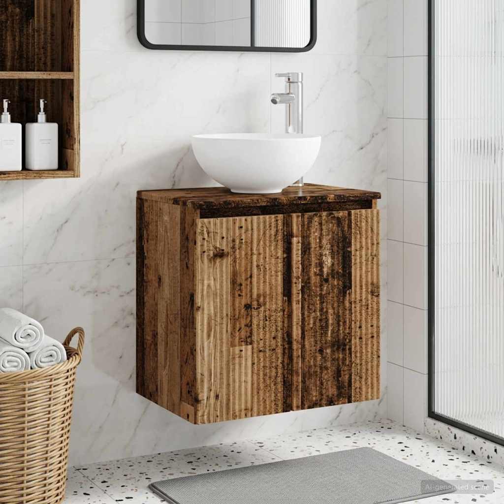Wandmontierte Waschtisch Altholz 49,5 x 41 x 64,5 cm