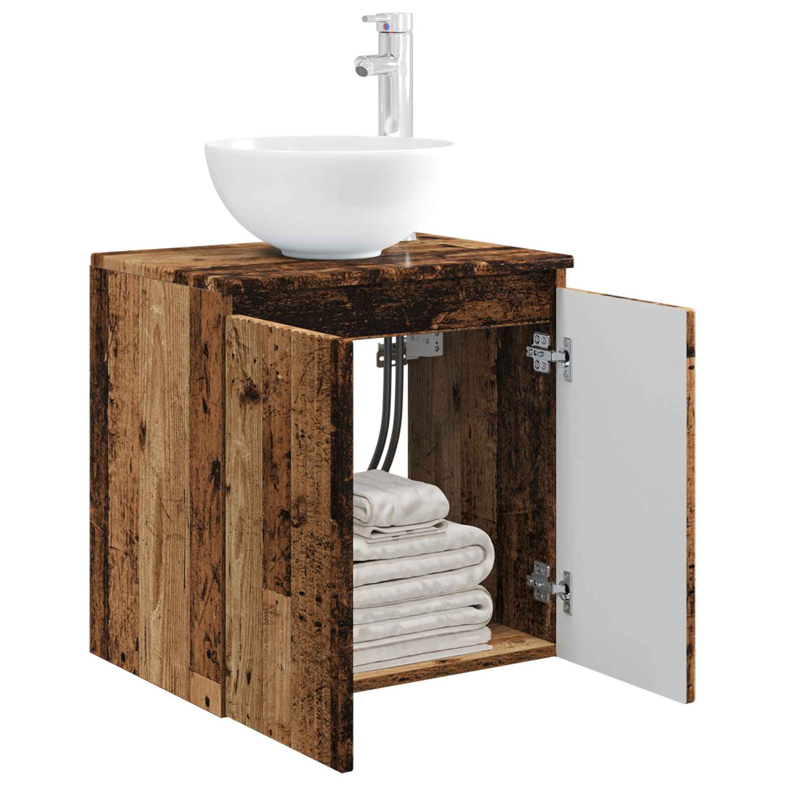 Wandmontierte Waschtisch Altholz 49,5 x 41 x 64,5 cm
