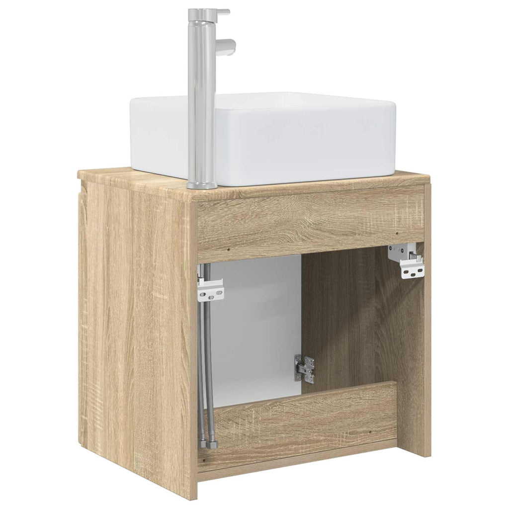 Wandmontierte Waschtisch Sonoma-Eiche 49,5 x 41 x 63 cm