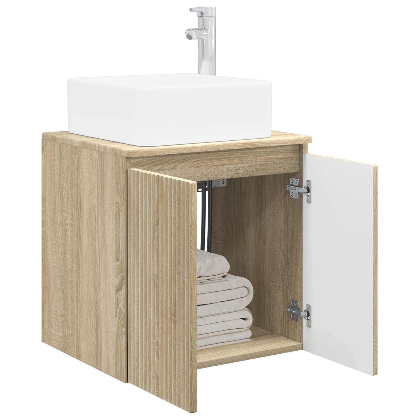 Wandmontierte Waschtisch Sonoma-Eiche 49,5 x 41 x 63 cm