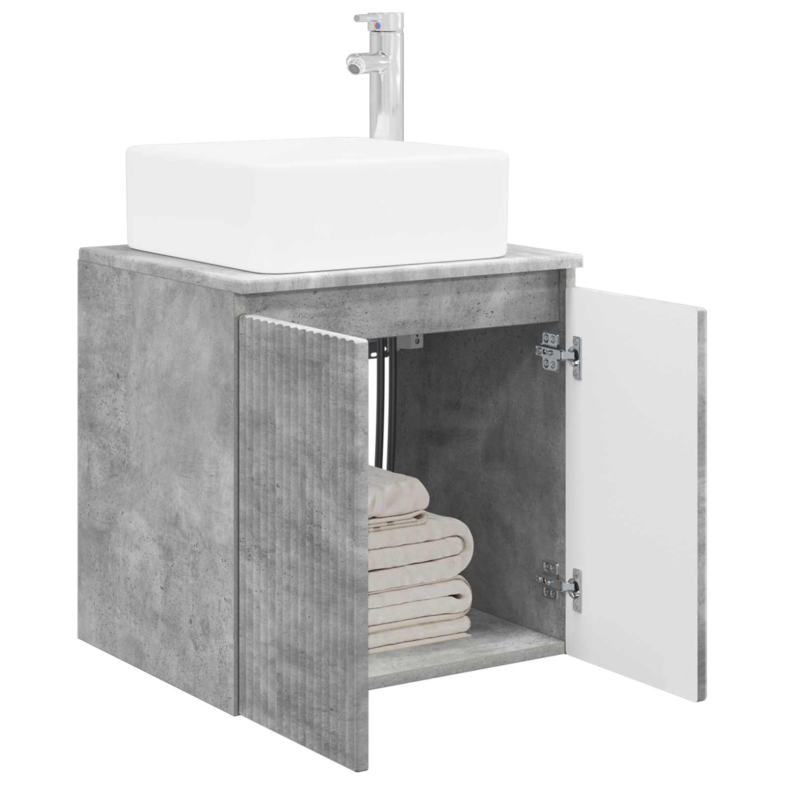 Wandmontierte Waschtisch Betongrau 49,5 x 41 x 63 cm